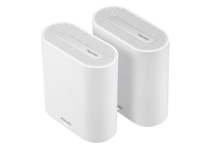 ASUS ExpertWiFi EBM68 (2PK) AX7800 Tri-Band WiFi 6 Mesh WiFi System, suitable for all businesses, supports up to 5 SSIDs, customized guest portal, 2.5 Gbps port, enterprise-grade network security and easy management ASUS ExpertWiFi app