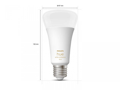 Bec LED inteligent Philips Hue A67, Bluetooth, E27, 13W (100W), 1600 lm ,lumina alba (2200-6500K)