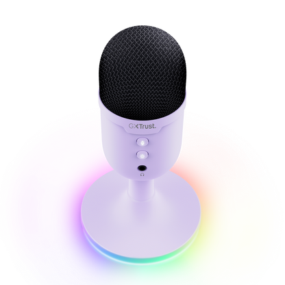 Microfon Trust cu fir GXT 234P Yunix, frecventa raspuns 100 Hz - 16.000 Hz, cardioid, senzitivitae 32 dB, violet