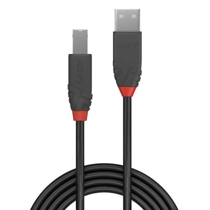 Cablu transfer Lindy LY-36674, USB 2.0 Type A to B, 3m, Anthra Line