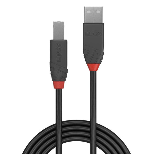 Cablu transfer Lindy LY-36674, USB 2.0 Type A to B, 3m, Anthra Line