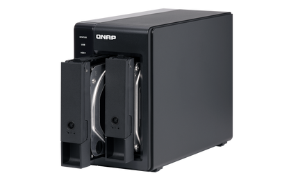 Extensie USB QNAP TR-002 2-Bay, 2.5/3.5 SATA 6Gbps HDD (neincluse), 1xUSB3.11 (type-c), tower, PSU adaptor 36W, garantie 2 ani