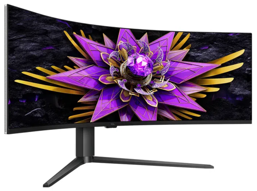 Monitor Gaming Curbat QD-mini LED TCL 57R94 57", Dual UHD (7680x2160), 120Hz, 1ms, AMD FreeSync™ Premium, NVIDIA G-Sync Compatible, R1000, Boxe 10W x2, USB Type-C 90W, Hub USB, 2x HDMI, DisplayPort, Pivot, VESA, alb