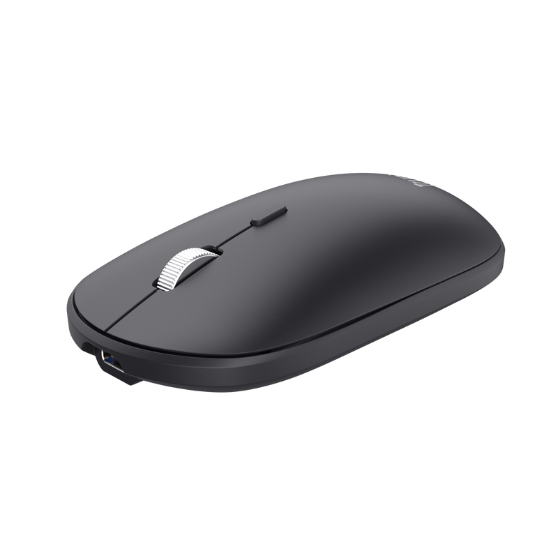 Trust Kit Wireless keyboard+mouse Lyra, mouse optic, rezolutie maxima 1200 DPI, conectivitate wireless, intefata USB-C, USB-A, negru