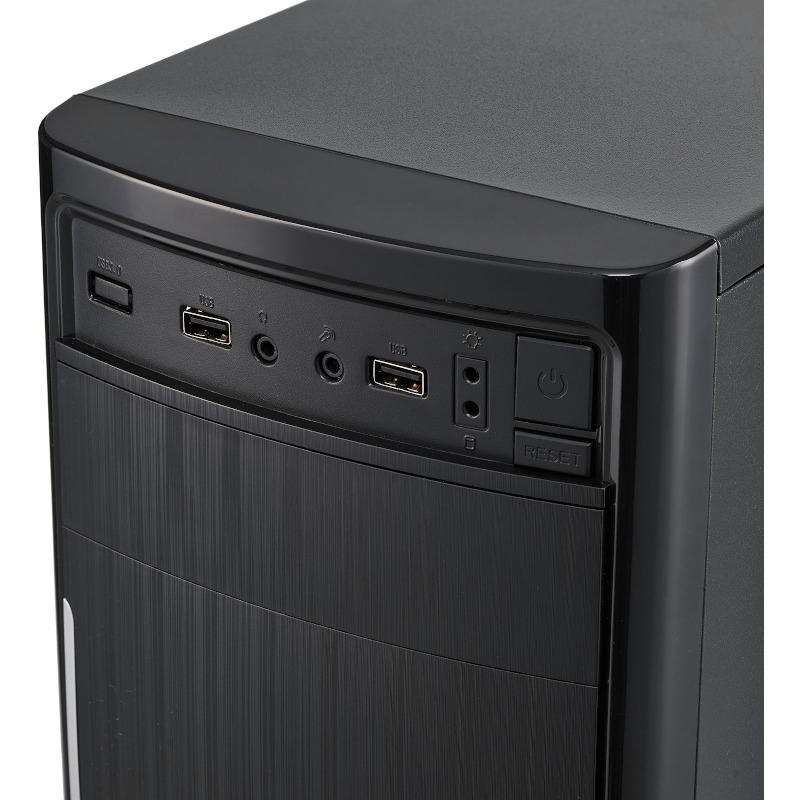 Sistem Desktop PC Horizon Intel Core i3-13100 TRAY 3.4 GHz FCLGA1700, Placa de baza Asus Prime H610M-R LGA1700 2x DDR4 1x VGA 1x HDMI 4x SATA III, Memorie RAM 8GB 2666MHz, SSD 512GB, Carcasa SERIOUX Basic Mid Tower ATX 2x USB