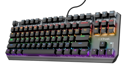 Tastatura Trust GXT834 Callaz Tenkeyless cu fir mecanica, negru