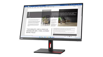Lenovo ThinkVision S27i-30 27" IPS, FHD (1920x1080), 16:9, Brightness: 300 cd/m², Contrast ratio: 1300:1, Response time: 4ms (Extreme mode) / 6ms (Typical mode), Dot / Pixel Per Inch: 82 dpi, Color Gamut: 99% sRGB FHD, HMDI, VGA, 3Y
