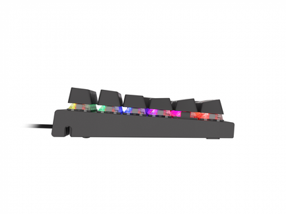 Tastatura gaming mecanica cu fir Genesis Thor 303, iluminare RGB, switch-uri Red, 104 taste, 11 butoane multimedia, negru