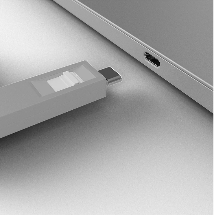 Lindy USB Type C Port Blocker Key, pachet de 4, dimensiuni 14.52x112.5x11.25mm,  alb