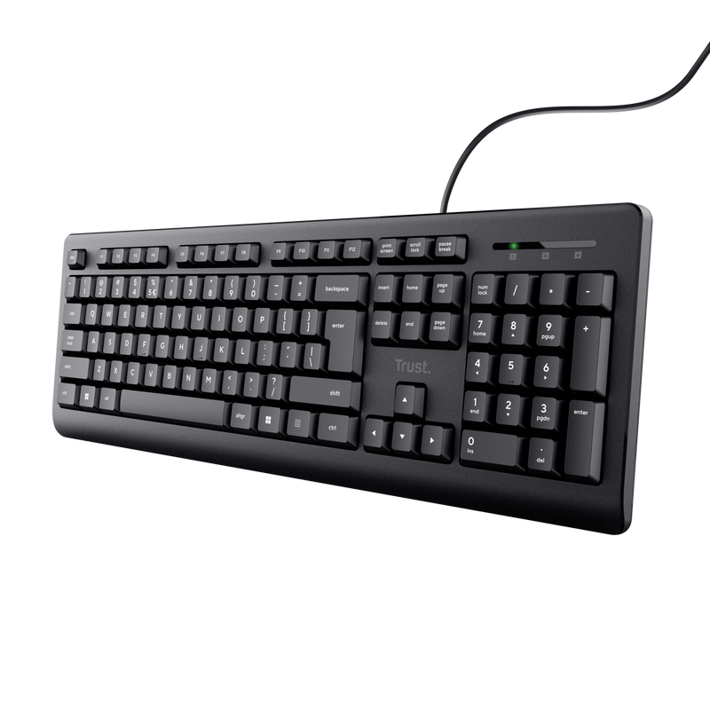 Tastatura cu fir Trust, negru