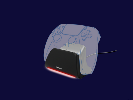 Incarcator pentru controller PS5 Trust GXT 255, material ABS, negru
