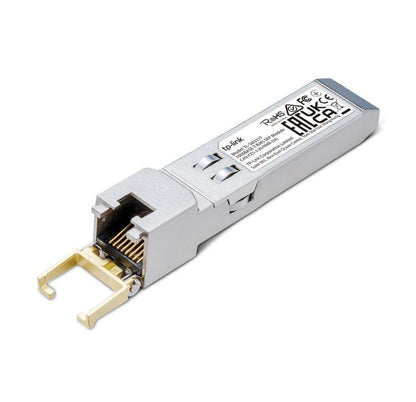 "1000BASE-T RJ45 SFP Module SPEC: 1000Mbps RJ45 Copper Transceiver, Plug and Play with SFP Slot, Up to 100 m Distance (Cat5e or above)"