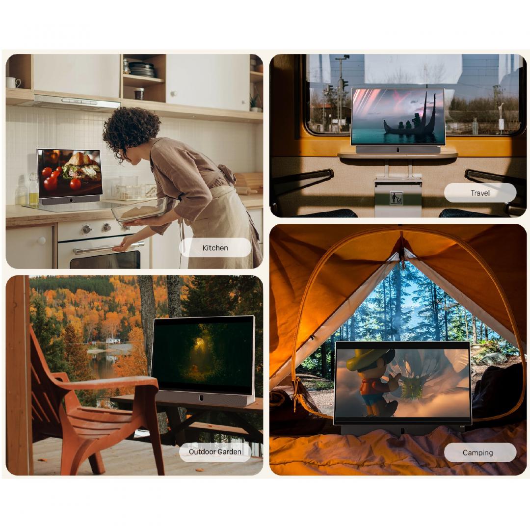 Televizor portabil METZ LED 24MPE7000, 60 cm, Smart Google TV , Full HD, 220/12V, 3h battery, Clasa E (Brand German)