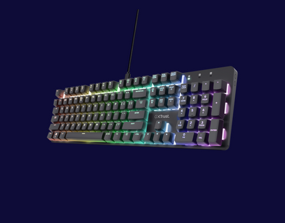 Tastatura mecanica Trust GXT 871 Zora, USB 2.0. nr taste 104, negru