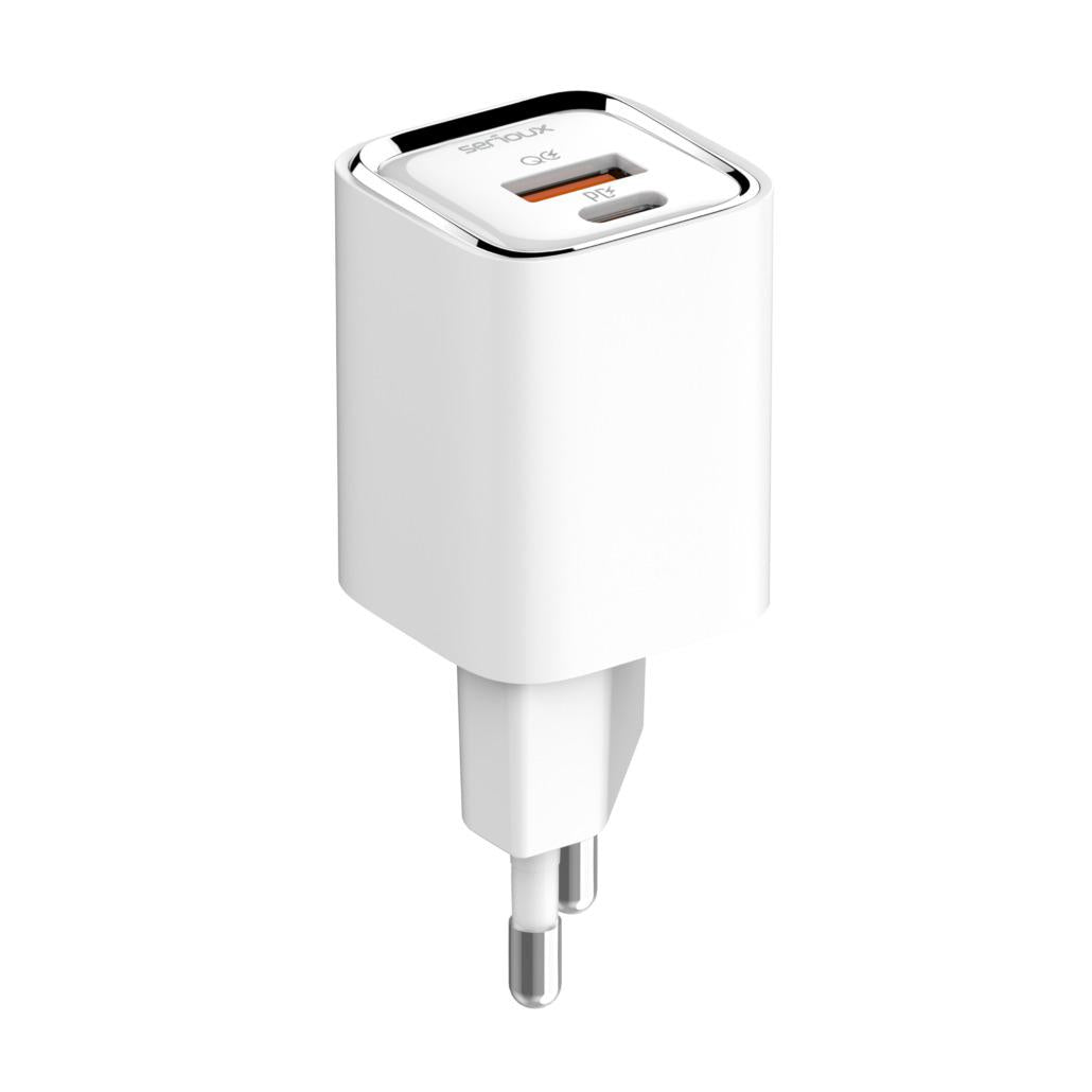 Incarcator retea Serioux 30W Quick Charge, Intrare AC100-240V~ 50/60Hz 0.7A Max, PD Ie?ire: 5V-3A, 9V-3A, 12V-2.5A, 15V 2A, 20V=1.5A (30W), QC Ie?ire: 5V-3A, 9V-2A, 12V=1.5A (18W), PD+QC=5V=3.6A, Total: 30W Max