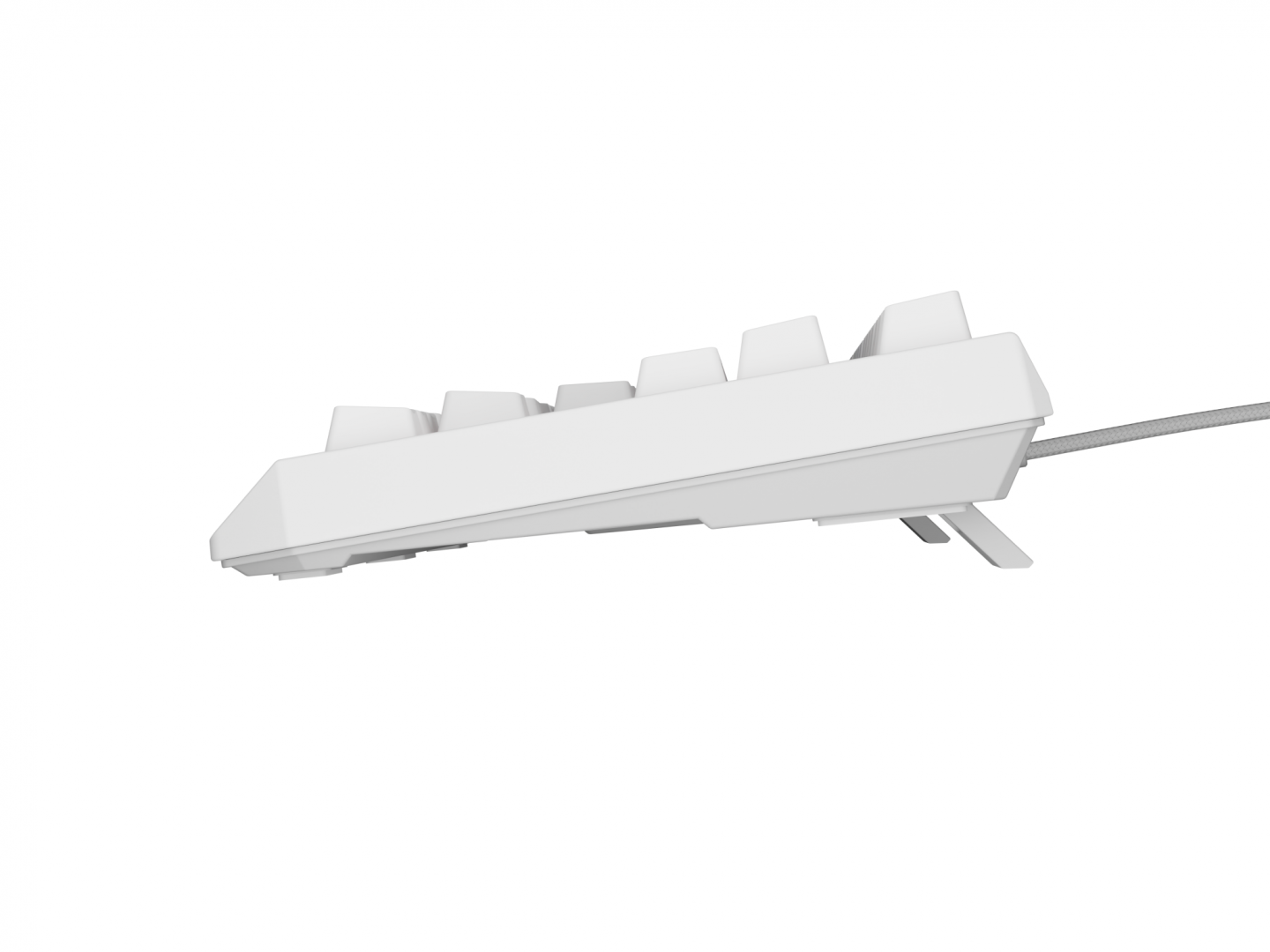 Tastatura gaming mecanica wireless Genesis Thor 230 TKL, iluminare RGB, 87 taste, 11 butoane multimedia, alb