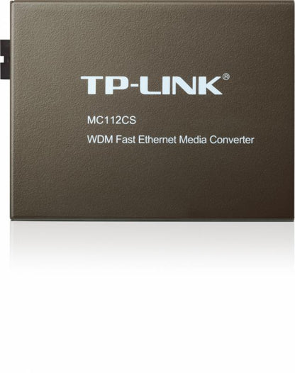 "Omada 10/100 Mbps RJ45 to 100 Mbps Single-mode SC WDM Bi-Directional Fiber Converter PORT: 1× 100Mbps SC Port, 1× 10/100M RJ45 Port (Auto MDI/MDIX) SPEC: Full-duplex, Tx:1310 nm, Rx:1550 nm, Up to 20 km, Chassis TL-MC1400 rack-mountable"