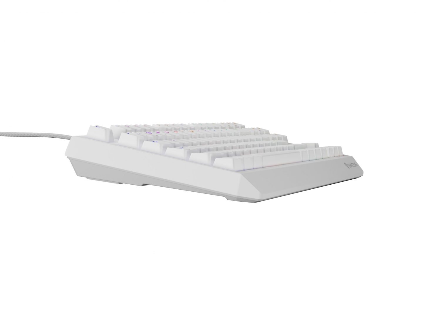 Tastatura gaming mecanica wireless Genesis Thor 230 TKL, iluminare RGB, 87 taste, 11 butoane multimedia, alb