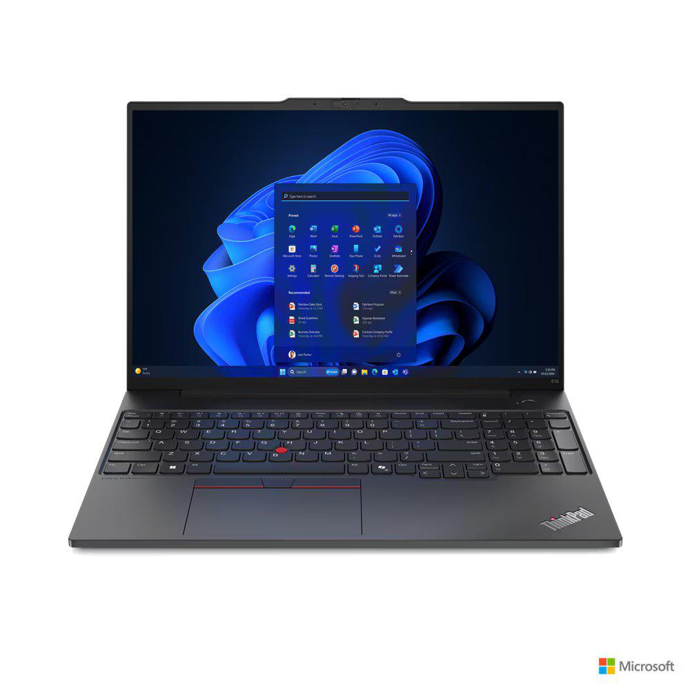 Laptop Lenovo ThinkPad E16 Gen 2 (Intel); 16" WUXGA (1920x1200) IPS 300nits Anti-glare, 45% NTSC; Intel® Core™ Ultra 5 125U, 12C (2P + 8E + 2LPE) / 14T, Max Turbo up to 4.3GHz, 12MB; RAM 16GB SO-DIMM DDR5-5600, 512GB SSD; 3YO; DOS