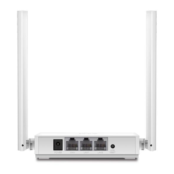 Router Wireless TP-Link N300Mbps, TL-WR820N V2; 2x 10/100Mbps LAN Ports, 1x 10/100Mbps WAN Port; 2x Fixed 5dBi Omni Directional Antennas; Standarde Wireless: Wi-Fi 4 IEEE 802.11n/b/g 2.4 GHz, N300 2.4 GHz: 300 Mbps (802.11n).