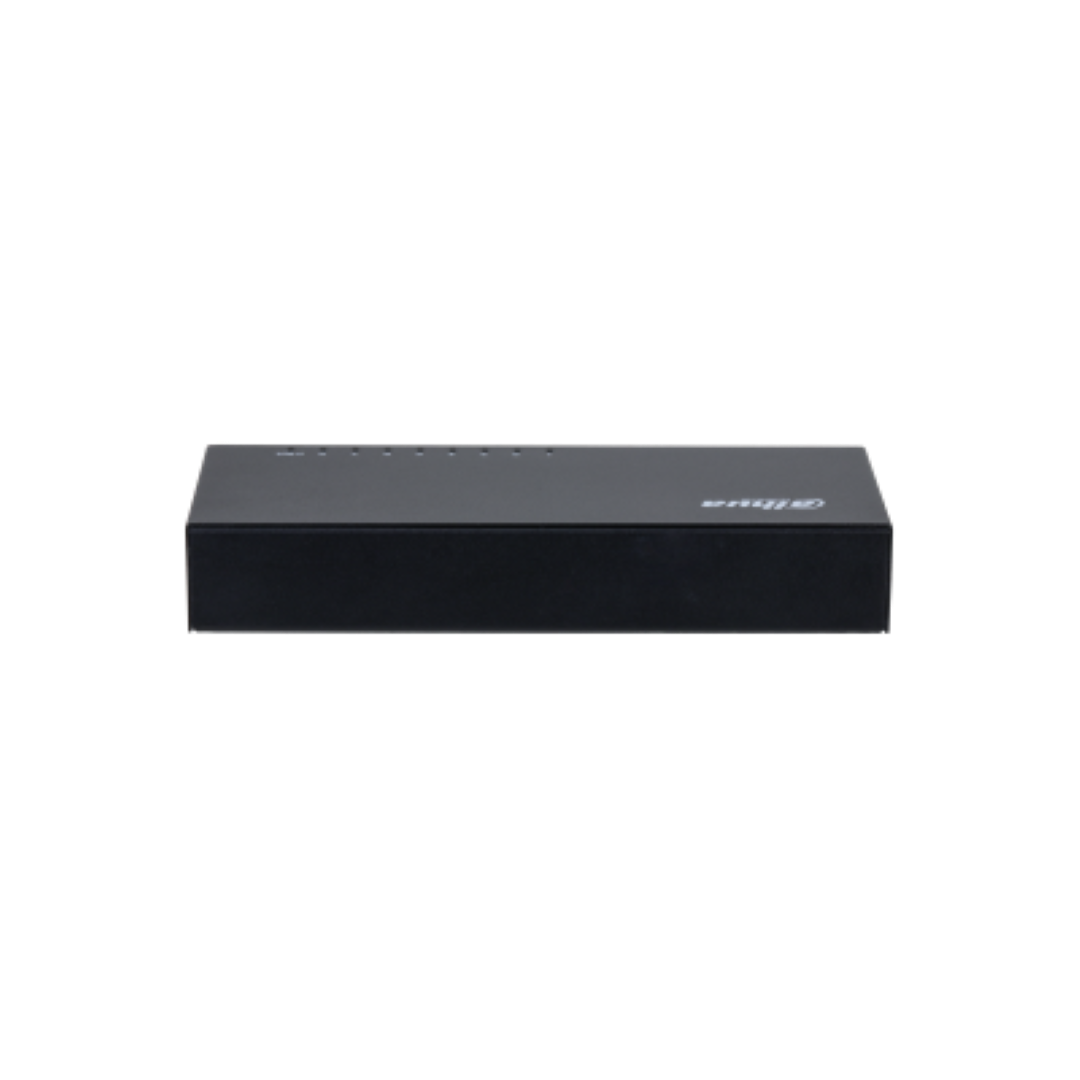 Switch Dahua PFS3008-8GT; 8 ports 10/100/1000Mbps; 186mm×106mm×33mm; Common Mode 4KV; Differential Mode 0.5KV; Greutate: 508g;