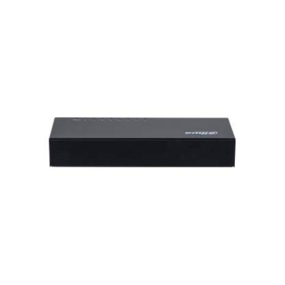 Switch Dahua PFS3008-8GT; 8 ports 10/100/1000Mbps; 186mm×106mm×33mm; Common Mode 4KV; Differential Mode 0.5KV; Greutate: 508g;
