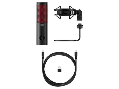Microfon HyperX QuadCast 2, USB-C, pentru gaming, streaming si podcasting, control on-board, iluminare LED, stand anti?oc demontabil, PC/Mac/PS5/PS4, negru