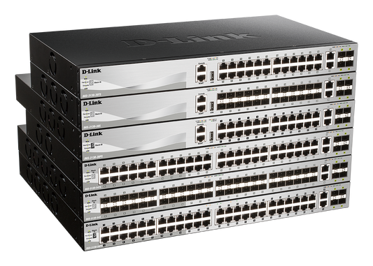 Switch D-Link DGS-3130-54TS/E, 54-Port Gigabit SFP L3 Stackable Managed Switch, 48 x 10/100/1000BASE-T ports, 2 x 10GBASE-T and 4 x 10G SFP+ ports, Layer 3, 216 Gbps.