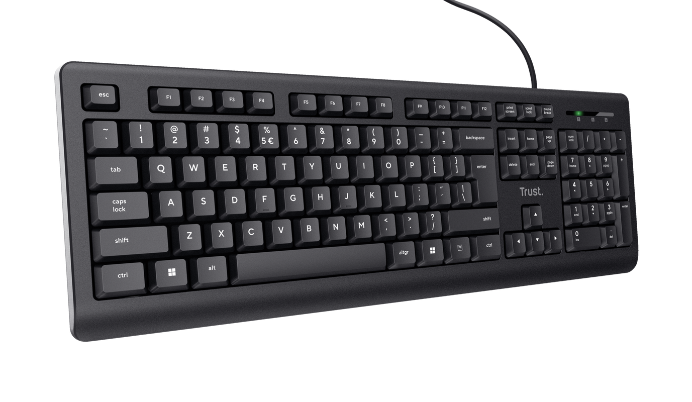 Tastatura cu fir Trust, negru