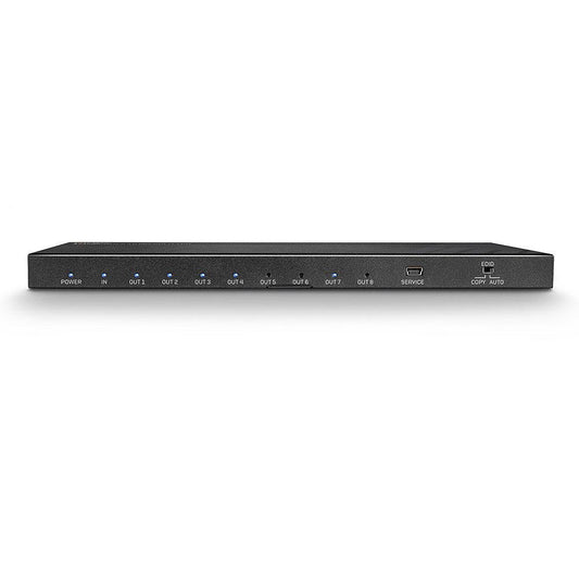 Splitter Lindy 8 Port HDMI 2.0, latime de banda suportata 18Gbps, rezolutie maxima 3840x2160@60Hz 4:4:4 8bit, negru