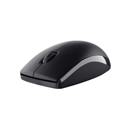 Kit Trust Primo tastatura standard, mouse wireless optic, rezoltie maxima 1200 DPI, negru
