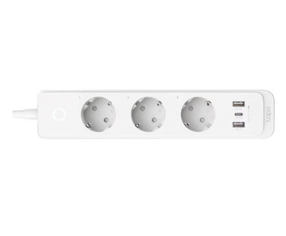 TP-Link  SMART WI-FI SOCKET TAPO P300, Protocol: IEEE 802.11b/g/n, Bluetooth 4.2, 2.4 GHz, Cerin?e de sistem, Android 5 sau mai recent, iOS 10 sau mai recent, Dimensiuni: 268*55*40mm, cablu de 1.5m, voltaj maxim: 2300W, 10A, 3 prize, 2 x USB.