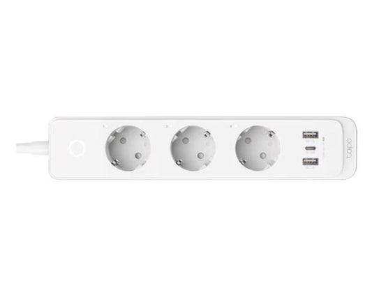 TP-Link  SMART WI-FI SOCKET TAPO P300, Protocol: IEEE 802.11b/g/n, Bluetooth 4.2, 2.4 GHz, Cerin?e de sistem, Android 5 sau mai recent, iOS 10 sau mai recent, Dimensiuni: 268*55*40mm, cablu de 1.5m, voltaj maxim: 2300W, 10A, 3 prize, 2 x USB.
