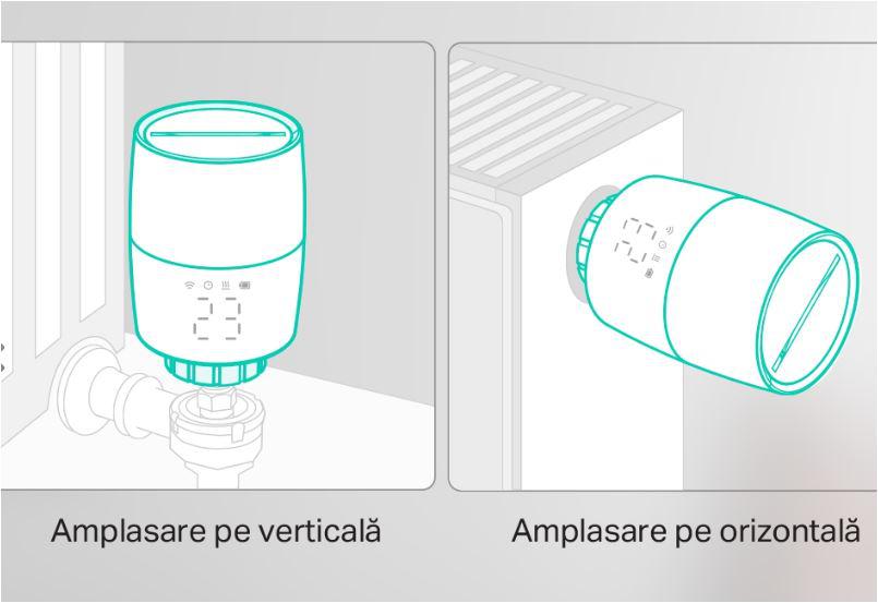 TP-LINK KE100, Termostat smart wireless pentru calorifer, 2.4 GHz Wi-Fi, 868 MHz, Android 5.0 sau mai recent?, iOS 10 sau mai recent?.