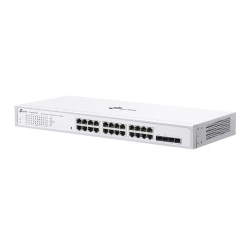 Switch TP-Link cu 24 de porturi,  24× 10/100/1000 Mbps RJ45 Ports (Auto- Negotiation/Auto MDI/MDIX), capacitate switch 56 Gbps, dimensiuni (440× 180×44 mm)