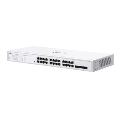 Switch TP-Link cu 24 de porturi,  24× 10/100/1000 Mbps RJ45 Ports (Auto- Negotiation/Auto MDI/MDIX), capacitate switch 56 Gbps, dimensiuni (440× 180×44 mm)