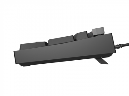 Tastatura gaming mecanica cu fir Genesis Thor 404 , iluminare RGB, switch-uri Peach, 107 taste, 11 butoane multimedia, negru