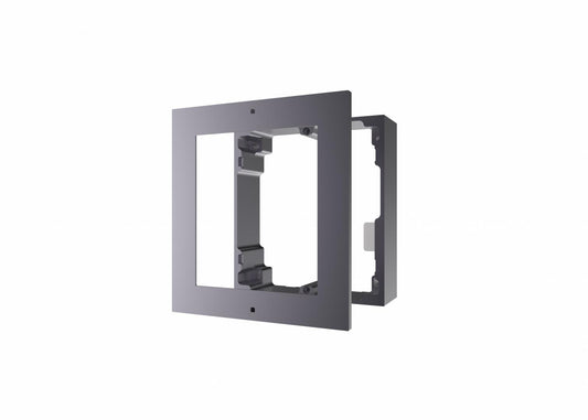 Panou frontal pentru un modul videointerfon modular Hikvision DS-KD-ACW1; montare aplicata; material aluminiu; dimensiuni: 117mm x 1 07mm ×4mm;