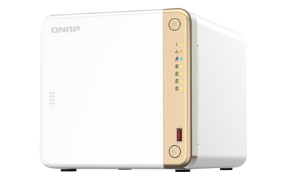 NAS QNAP 462 4-Bay, CPU Intel Celeron N5105/N5095 4-core/4-thread Processor, RAM 4 GB DDR4 (onboard, not expandable), HDD 2.5" & 3.5" SATA 6Gb/s, 3Gb/s (neincluse), LAN: 1 x 2.5GbE, USB3.2 Gen2: 2 USB2.0: 2, tower, 90W adaptor alimentare, garantie 2 ani
