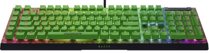 Tastatura mecanica gaming BlackWidow V4 X (Green Switch) - Minecraft Edition , layout US, taste ABS, layout US, cu 6 butoane customizabile, negru
