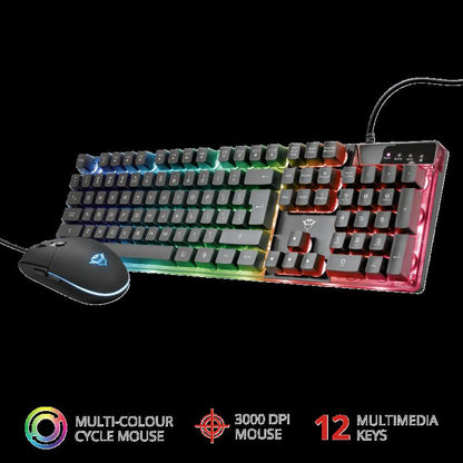 Kit Tastatura + Mouse Trust GXT 838 Azor Gaming Combo, negru