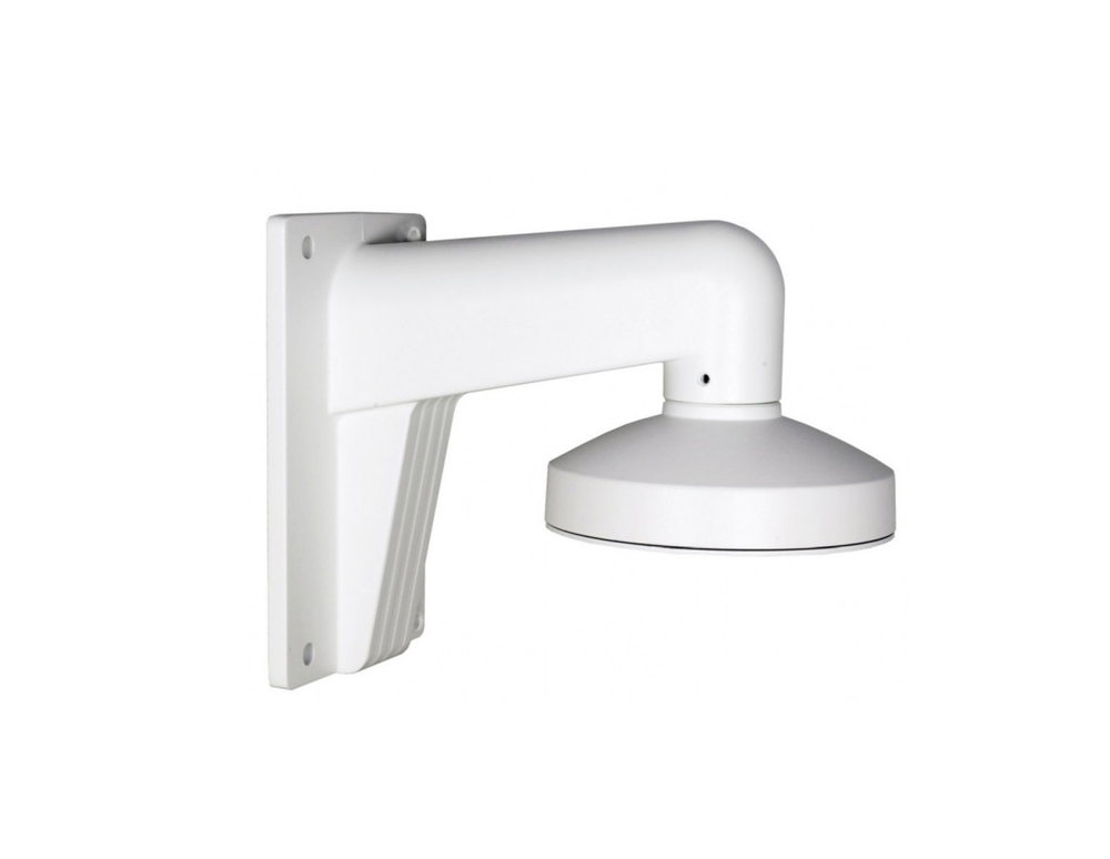Suport montaj pe perete pentru camere dome Hikvision DS-1273ZJ-140, material aliaj de aluminiu, pentru seria de camere DS-2CC51xxP(N), dimensiuni: ?140×182×120mm, greutate: 703g