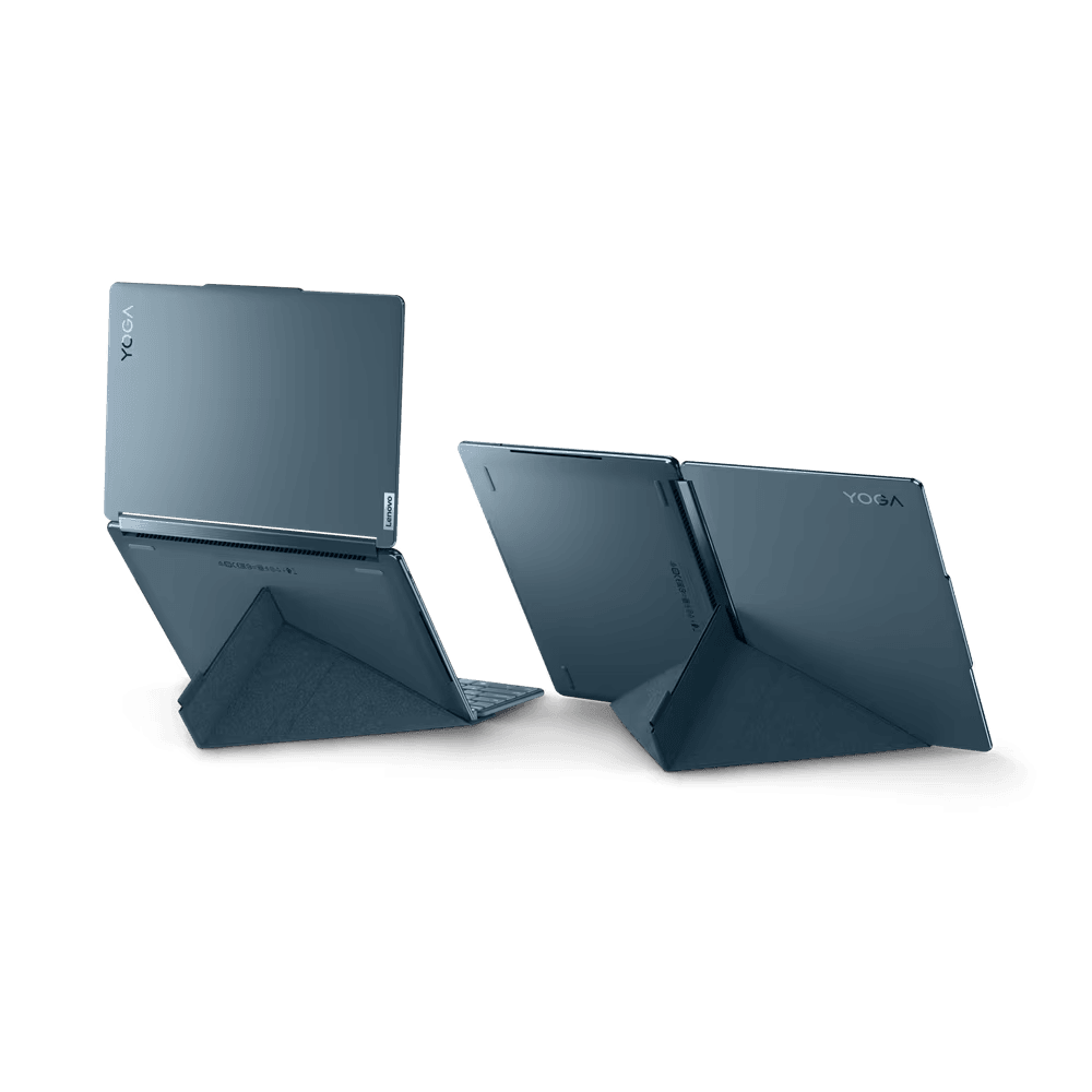 Laptop Lenovo Yoga Book 9 13IMU9 cu procesor Intel® Core™ Ultra 7 155U pana la 4.8GHz, 2 x 13.3", 2.8K, OLED, Touch, 32GB DDR5, 1TB SSD, Intel® Graphics, Windows 11 PRO, Tidal Teal, 3y on-site, Premium Care
