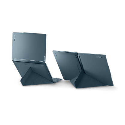Laptop Lenovo Yoga Book 9 13IMU9 cu procesor Intel® Core™ Ultra 7 155U pana la 4.8GHz, 2 x 13.3", 2.8K, OLED, Touch, 32GB DDR5, 1TB SSD, Intel® Graphics, Windows 11 PRO, Tidal Teal, 3y on-site, Premium Care