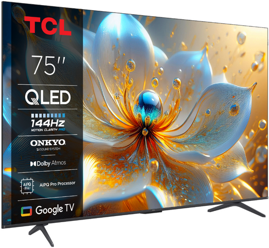 Televizor TCL QLED 75T8C, 189 cm, Smart Google TV, 4K Ultra HD, (Model 2025)