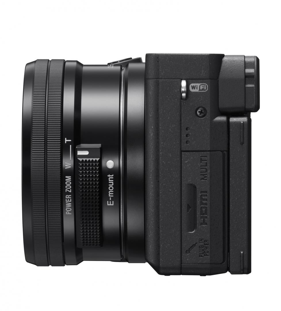 Kit SONY Alpha A6400 Mirrorless 24.2MP, ISO 32000 (Extins: 102400), 1/4000s, 4K @30fps, SD/SDHC/SDXC, Rafala 11cps, WiFi/Bluetooth/NFC, Senzor APS-C, Montura Sony E, Obiectiv 16-50mm, F3.5-5.6