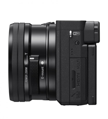 Kit SONY Alpha A6400 Mirrorless 24.2MP, ISO 32000 (Extins: 102400), 1/4000s, 4K @30fps, SD/SDHC/SDXC, Rafala 11cps, WiFi/Bluetooth/NFC, Senzor APS-C, Montura Sony E, Obiectiv 16-50mm, F3.5-5.6