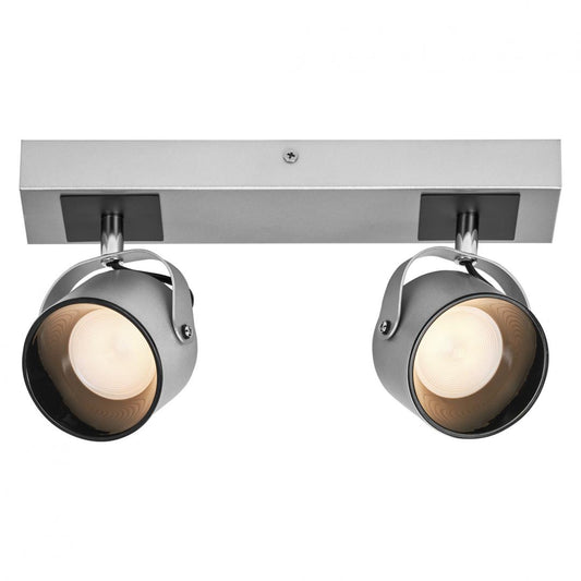Spot LED dublu ajustabil Ledvance DECOR JUPITER, 11.5W, 1000 lm, lumina calda (3000K), IP20, 300x150x83mm, metal/policarbonat, Argintiu