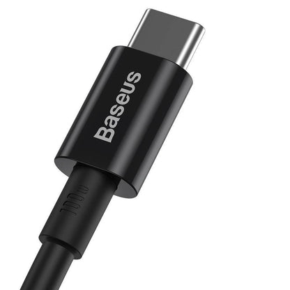 Cablu alimentare si date Baseus Superior, Fast Charging Data Cable pt. smartphone, USB Type-C la USB Type-C 100W, 1m, negru