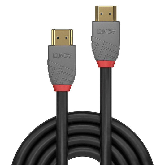 Cablu Lindy 7.5m High Speed HDMI, latime de banda suportata 10.2Gbps, rezolutie maxima 4096x2160@60Hz 4:2:0 8bit,  Anthra